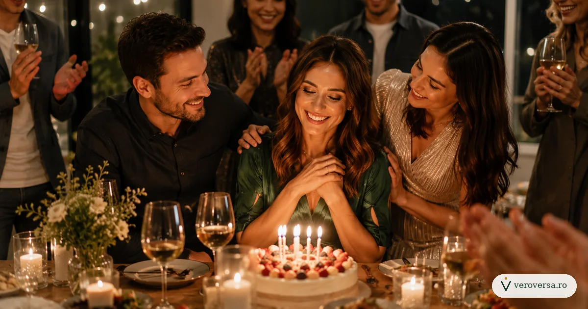 Masă festivă pregătită pentru o aniversare
